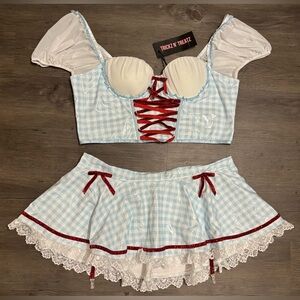 NWT Dolls Kill / Trickz N Treatz Dorothy Wizard Of Oz Kansas Dreams Costume Set
